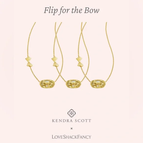 🎀KENDRA SCOTT x LOVESHACKFANCY Sunny Meadow Elisa Double Sided Necklace - Picture 9 of 9